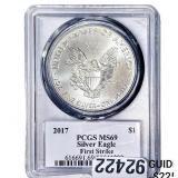 2017 Silver Eagle PCGS MS69 Trump