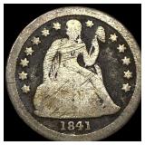 1841-O Silver Seated Liberty Dime NICELY CIRCULATE