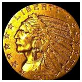 1911 Indian Head Half Eagle $5 Gold UNCIRCULATED