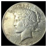 1927 Silver Peace Dollar CHOICE AU