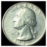 1932-D Silver Washington Quarter CHOICE AU