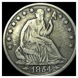 1854-O Silver Half Dollar NEARLY UNCIRCULATED