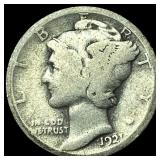1921 Mercury Dime LIGHTLY CIRCULATED