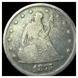 1875 Seated Liberty Twenty Cents LIGHTLY CIRCULATE