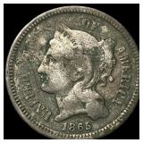 1865 Nickel Three-Cent Piece LIGHTLY CIRCULATED
