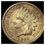 1863 Copper-Nickel Indian Head Cent CLOSELY UNCIRC