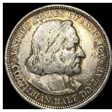 1893 Silver Columbian Half Dollar NEARLY UNCIRCULA