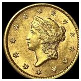 1853 Gold $1 Liberty Head Type 1 UNCIRCULATED