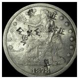 1878-S Silver Trade Dollar (Chopmarked) NEARLY UNC