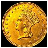 1862 Gold $1 Indian Princess Head UNCIRCULATED