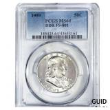 1959 Franklin Half Dollar PCGS MS64 DDR
