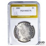 1882 Morgan Silver Dollar PGA MS63 PL