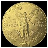 1930 Mexico Gold 50 Pesos UNCIRCULATED