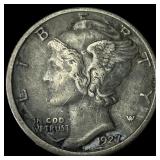 1927-S Silver Mercury Dime CLOSELY UNCIRCULATED