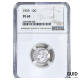 1959 Roosevelt Cent NGC PF69