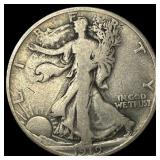 1919-D Silver Walking Liberty Half Dollar NICELY C