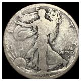 1917-S Silver Walking Liberty Half Dollar NICELY C