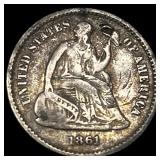 1861 Silver Half Dime LIGHTLY CIRCULATED