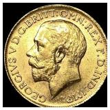1912 Gold Sovereign CHOICE BU