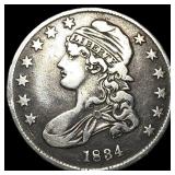 1834 Capped Bust Half Dollar LIGHTLY CIRCULATED