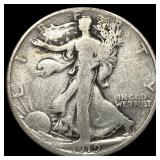 1919-D Silver Walking Liberty Half Dollar NICELY C