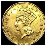 1886 Gold $1 Indian Head Type 3 UNCIRCULATED