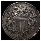 1864 Copper Two-Cent Piece CLOSELY UNCIRCULATED