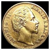 1879-D Gold 10 Mark Germany (Bavaria) UNCIRCULATED