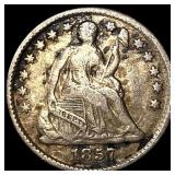 1857 Seated Liberty Half Dime NEARLY UNCIRCULATED
