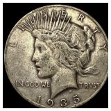 1935 Silver Peace Dollar NEARLY UNCIRCULATED