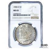 1904-O Morgan Silver Dollar NGC MS65
