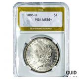 1885-O Morgan Silver Dollar PGA MS66+
