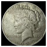 1935 Silver Peace Dollar NEARLY UNCIRCULATED