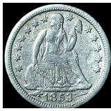 1853 Arrows Seated Liberty Dime NEARLY UNCIRCULA