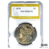 1878 Morgan Silver Dollar PGA MS66 PL