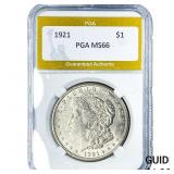 1921 Morgan Silver Dollar PGA MS66