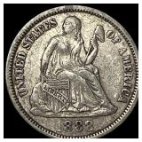 1888 Silver Seated Liberty Dime NEARLY UNCIRCULATE