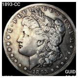 1893-CC Morgan Silver Dollar ABOUT UNCIRCULATED