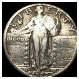 1927-D Silver Standing Liberty Quarter NEARLY UNCI