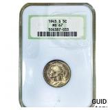 1945-S Jefferson Nickel NGC MS67
