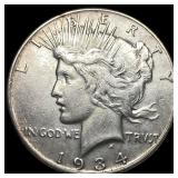 1934 Silver Peace Dollar CLOSELY UNCIRCULATED