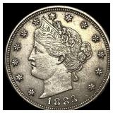 1883 Liberty Head Nickel No Cents CLOSELY UNCIRCUL