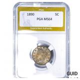 1890 Liberty Victory Nickel PGA MS64