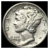 1925-S Silver Mercury Dime CLOSELY UNCIRCULATED