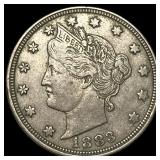 1883 Liberty Head Nickel (No Cents) NEARLY UNCIRCU
