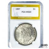 1887 Morgan Silver Dollar PGA MS64