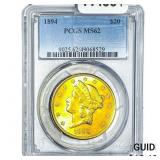 1894 $20 Gold Double Eagle PCGS MS62