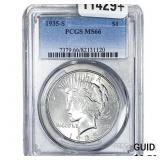 1935-S Silver Peace Dollar PCGS MS66