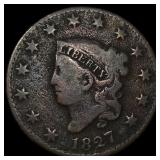 1827 Coronet Head Large Cent LIGHTLY CIRCULATED