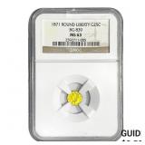 1871 Round California Gold Quarter NGC MS63 BG-839
